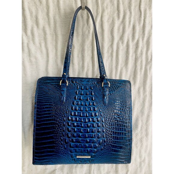 NWT Brahmin Melbourne Collection Tia Tote Bag - Sapphire - Picture 2 of 9